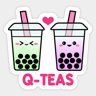 Q-Teas Boba Milk Tea Sticker